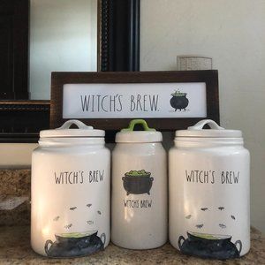Rae Dunn 8 1/2” Artisan 2022 Collection Witches Brew Canister Bundle